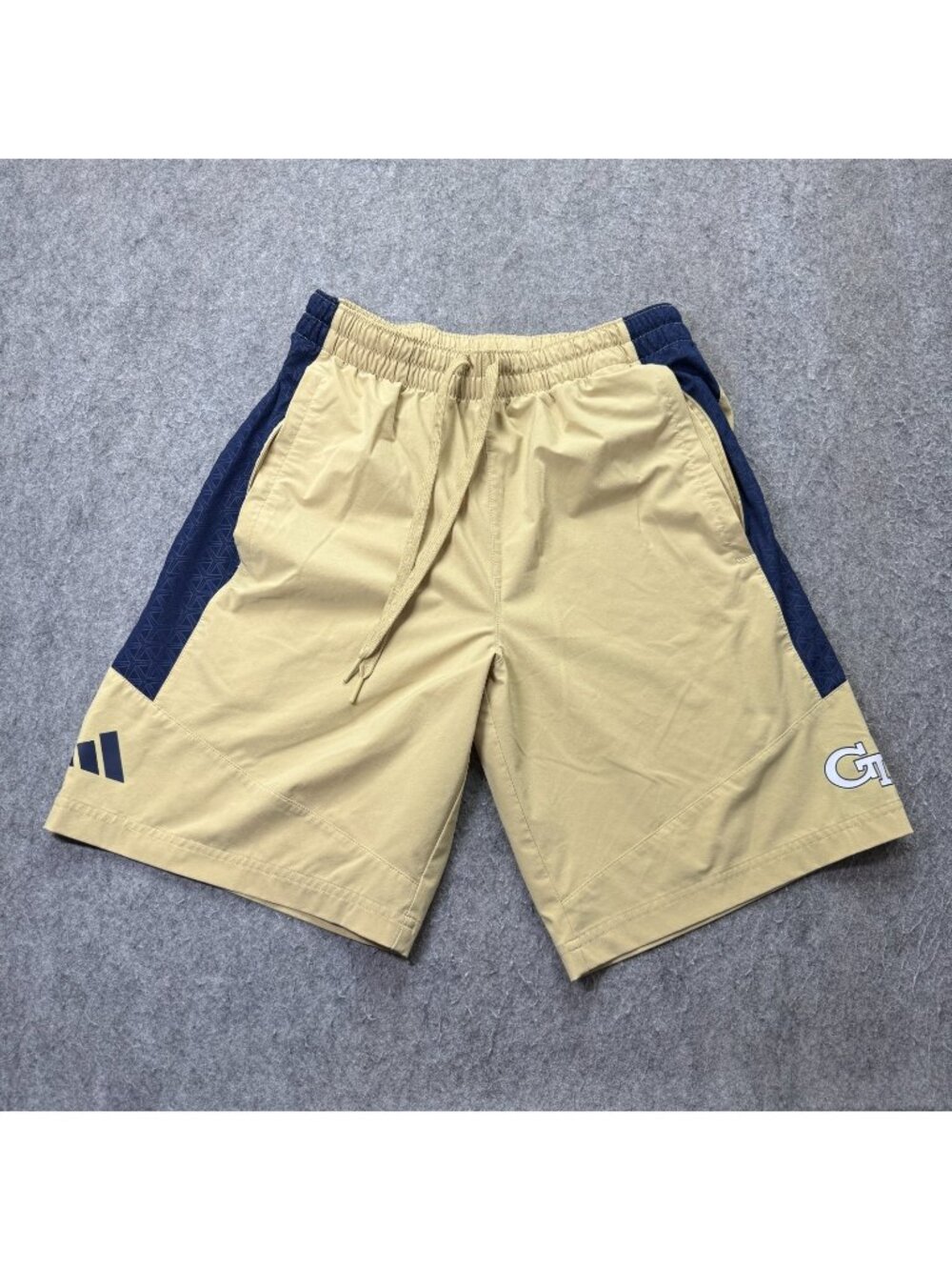 Georgia Tech Yellow Jackets Adidas Shorts Men M Gold Performance Practice 9"
